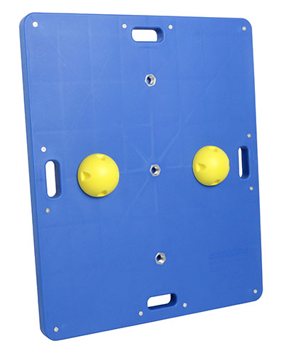 [10-2030] CanDo Balance Board Combo 15" x 18" wobble/rocker board - 1" height - yellow