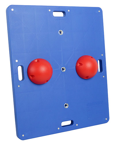 [10-2031] CanDo Balance Board Combo 15" x 18" wobble/rocker board - 1.5" height - red