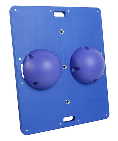 [10-2033] CanDo Balance Board Combo 14" x 18" wobble/rocker board - 2.5" height - blue
