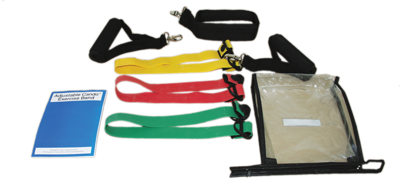 [10-3232] CanDo Adjustable Exercise Band Kit - 3 band (red, green, yellow)