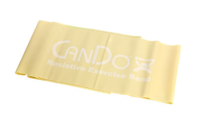 [10-5750] CanDo Latex Free Exercise Band - 5' length - Tan - xx-light