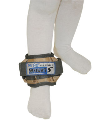 [10-3335-1] The Adjustable Cuff pediatric ankle weight - 2 lb - 12 x 0.17 lb inserts - Tan - each