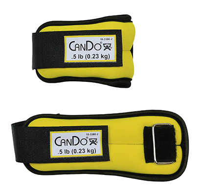 [10-3380-2] CanDo Weight Straps - 1 lb Set (2 each: 1/2 lb weight) - Yellow