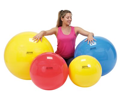 [30-1709] PhysioGymnic Inflatable Exercise Ball - Red - 30" (75 cm)
