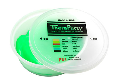 [10-2633] CanDo Antimicrobial Theraputty Exercise Material - 6 oz - Green - Medium