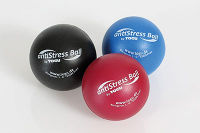 [30-4810] Togu Anti-Stress balls (12 ea) in display unit, assorted colors