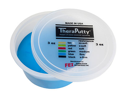 [10-0970] CanDo Theraputty Exercise Material - 3 oz - Blue - Firm