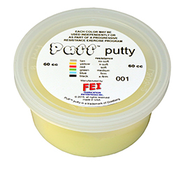 [10-1401] Puff LiTE Exercise Putty - x-soft - yellow - 60cc