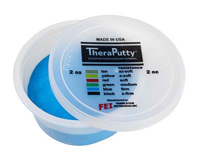 [10-2614] CanDo Antimicrobial Theraputty Exercise Material - 3 oz - Blue - Firm