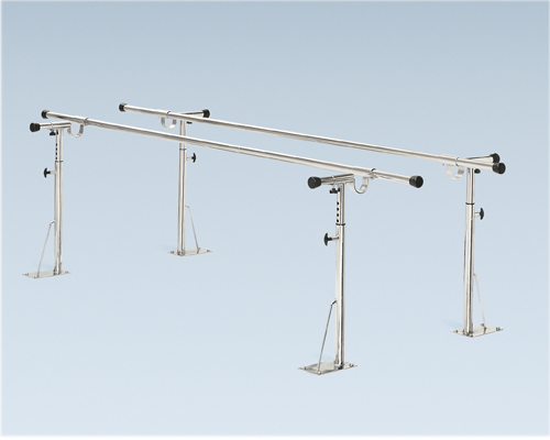 [15-4060] Parallel Bars, floor mounted, height and width adjustable, 10' L x 6" W x 26" - 44" H