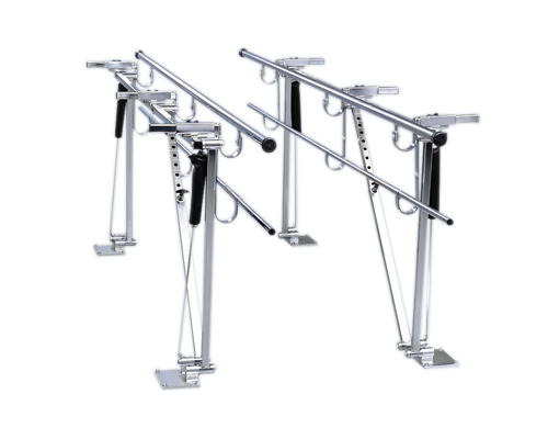 [15-4090] Parallel Bars, floor mounted, height and width adjustable, 7' L x 8" W x 31" - 41" H