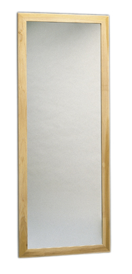 [19-1100] Glass mirror, wall mount, vertical, 28" W x 75" H