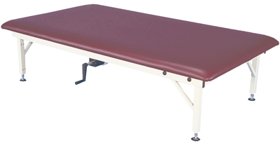 [15-1558] bariatric mat platform table - hand crank, steel frame, 84" L x 48" W x 20" - 30" H, 900 lb. weight capacity