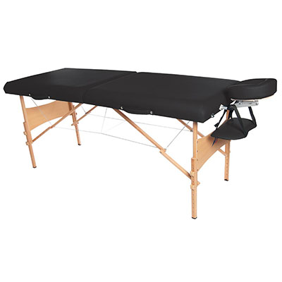 [15-3732BLK] Deluxe massage table, 30" x 73", black