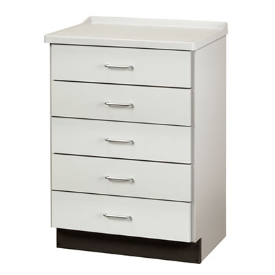 [8805-A] Clinton, Treatment Cabinet, Molded Top, 5 Drawers