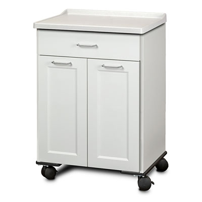 [8921-AF] Clinton, Fashion Finish Mobile Treatment Cabinet, Molded Top, 2 Doors, 1 Drawer