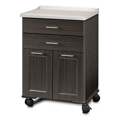 [8922-AF] Clinton, Fashion Finish Mobile Treatment Cabinet, Molded Top, 2 Doors, 2 Drawers