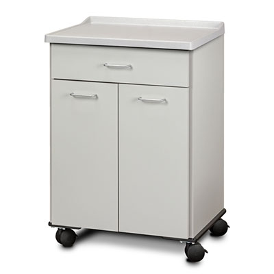 [8921-A] Clinton, Mobile Treatment Cabinet, Molded Top, 2 Doors, 1 Drawer