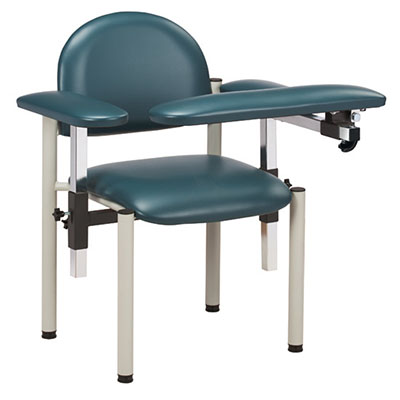 [6050-U] Clinton, SC Series Phlebotomy Chair, Padded Arms
