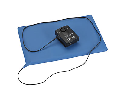 [43-2942] Drive, Pressure Sensitive Bed Chair Patient Alarm with Reset Button, 10" x 15" Chair Pad