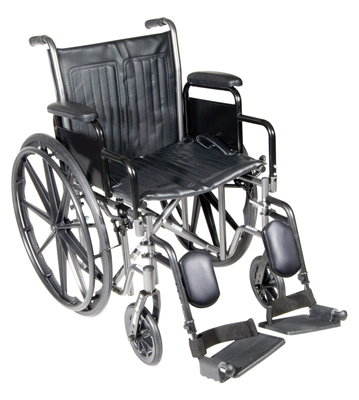 [43-2261] 18" Wheelchair with Detachable Desk Arm, Swing Away Elevating Leg Rest
