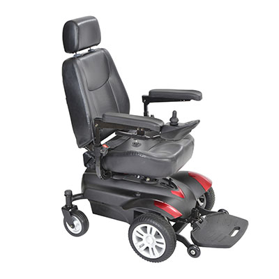 [43-2791] Drive, Titan X16 Front Wheel Power Wheelchair, Vented Captain's Seat, 18" x 18"