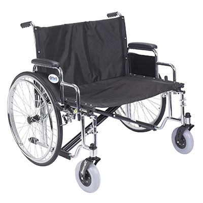 [43-3107] Drive, Sentra EC Heavy Duty Extra Wide Wheelchair, Detachable Desk Arms, 30" Seat