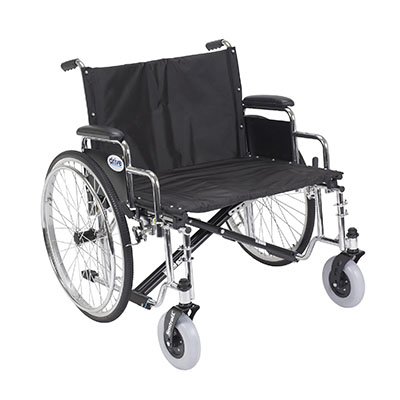 [43-3109] Drive, Sentra EC Heavy Duty Extra Wide Wheelchair, Detachable Desk Arms, 26" Seat
