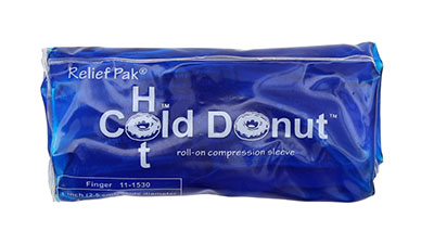 [11-1530-20] Relief Pak Cold n' Hot Donut Compression Sleeve - finger (for up to 1" circumference) - Case of 20