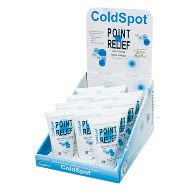 [11-0761-12] Point Relief ColdSpot Lotion - Retail Display with 12 x 4 oz Gel Tube