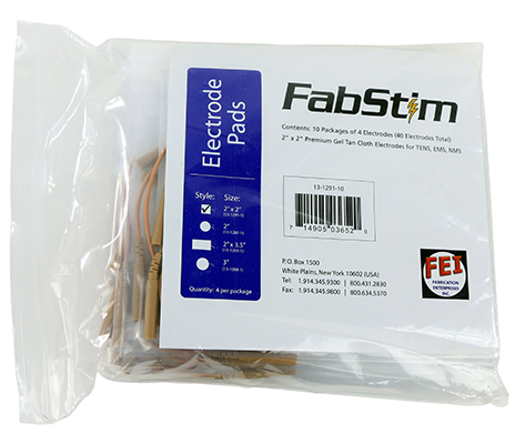[13-1291-10] FabStim Electrode, 2" Square, 40/bag (10 sheets of 4)