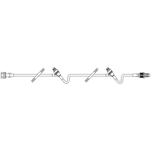 [2H8631] Baxter™ Straight-Type Extension Set, Standard Bore, 2 CLEARLINK Valves, Retractable Collar, 43"