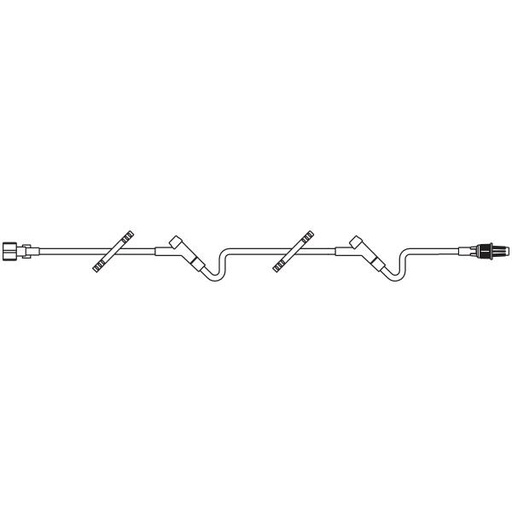 [2C6631] Baxter™ Extension Set, Standard Bore, 2 INTERLINK Injection Sites, Retractable Collar, 44”