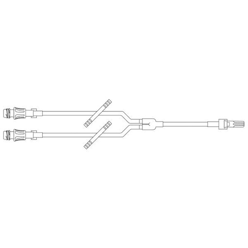 [2N3376] Baxter™ Y-Type Catheter Extension Set, Standard Bore, 2 INTERLINK Injection Sites, 5.6"