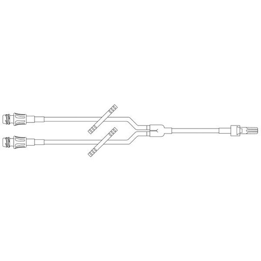 [2N3371] Baxter™ Y-Type Catheter Extension Set, Microbore, 2 INTERLINK Injection Site, 5.6", Non-DEHP