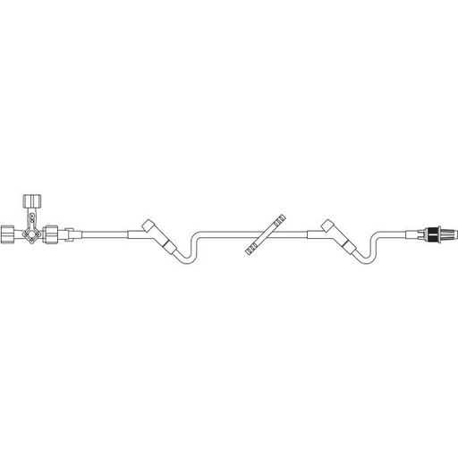 [2C6607] Baxter™ Stopcock Extension Set, 4-Way Large Bore, INTERLINK Injection Sites, 41" 