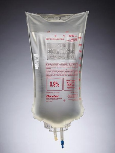 [2B7126] Baxter™ 0.9% Sodium Chloride Irrigation, USP, 2000 mL UROMATIC Container