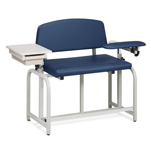 [66092B] Lab X Series, Bariatric, Extra-Tall, Draw Chair w/Padded Flip Arm and Drawer