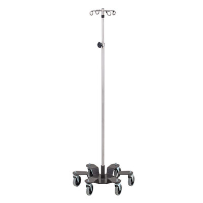 [IVS-734] Six-Leg, 4-Hook Stainless Steel Infusion Pump Stand