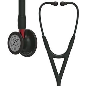 [6200] 3M Littman Cardiology Iv Stethoscope, Black CP, Black Tubing