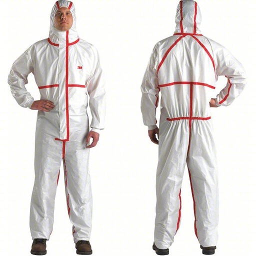 [4565-BLK-M] 3M Chemical Protective Coverall M White Disposable, 25/cs 