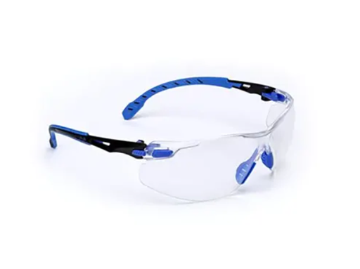 [S1101SGAF] 3M Solus1000-Series Safety Glasses, Anti-Fog, Black/Blue Frame 20ct