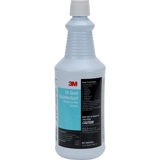 [59809] 3M TB Quat Disinfectant Ready-To-Use Cleaner, Quart, 12ct 59809