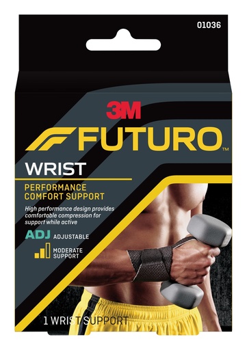 [01036ENR] 3M Futuro Comfort Wrist Support, Adjustable, 2ct, 6/cs 01036ENR