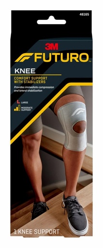 [46165ENR] 3M Futuro Comfort Knee with Stabilizers, Large, 2ct 6/cs 46165ENR