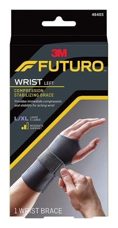 [48403ENR] 3M Futuro Compression Stabilizing Wrist Brace, L Hand L/ XL 2ct, 6/cs 