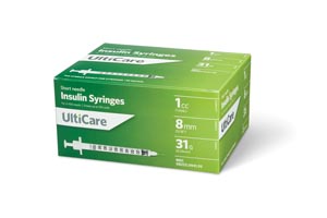 [09419] UltiMed, Inc. Insulin Syringe, 1cc, 31G x 5/16", 100/bx