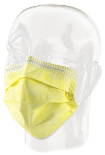 [15100] Aspen Surgical Mask, Isolation, Yellow, 500/cs