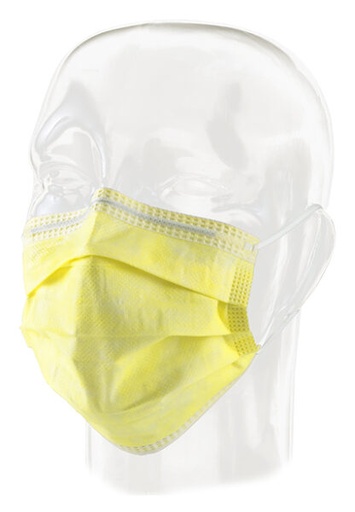 [15110] Aspen Surgical Mask, Procedure, Yellow, 500/cs