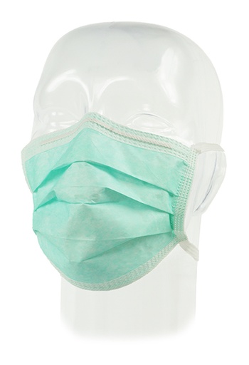 [15212] Aspen Surgical Mask, Surgical, Tape, Anti-Fog, Green, 300/cs